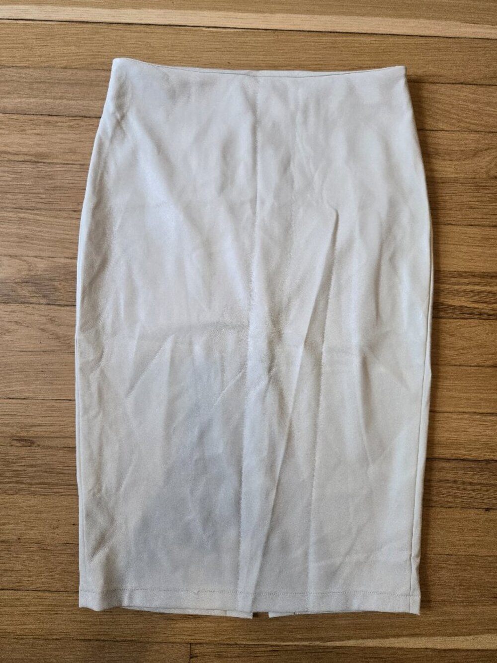 Faux leather pencil skirt